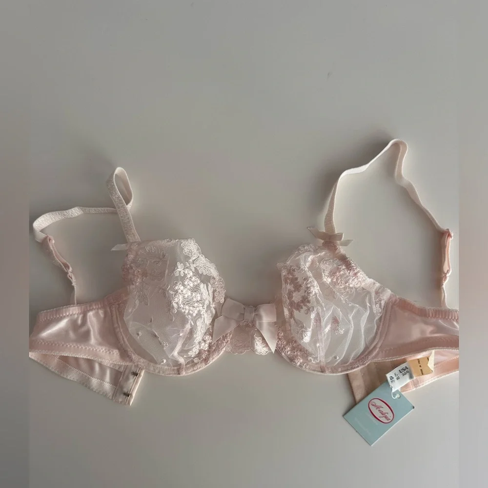 La Perla Vintage Elegant bridal Lace Pink Bra